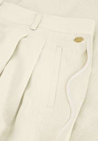 Fabienne Chapot Wide leg Bandplooibroek in Beige