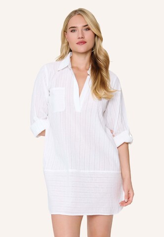 LingaDore Pajama shirt in White: front