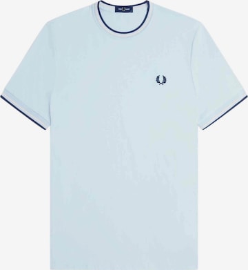 Fred Perry Koszulka 'Cmaiseta fred perry celeste contrast ribeted tee' w kolorze niebieski: przód
