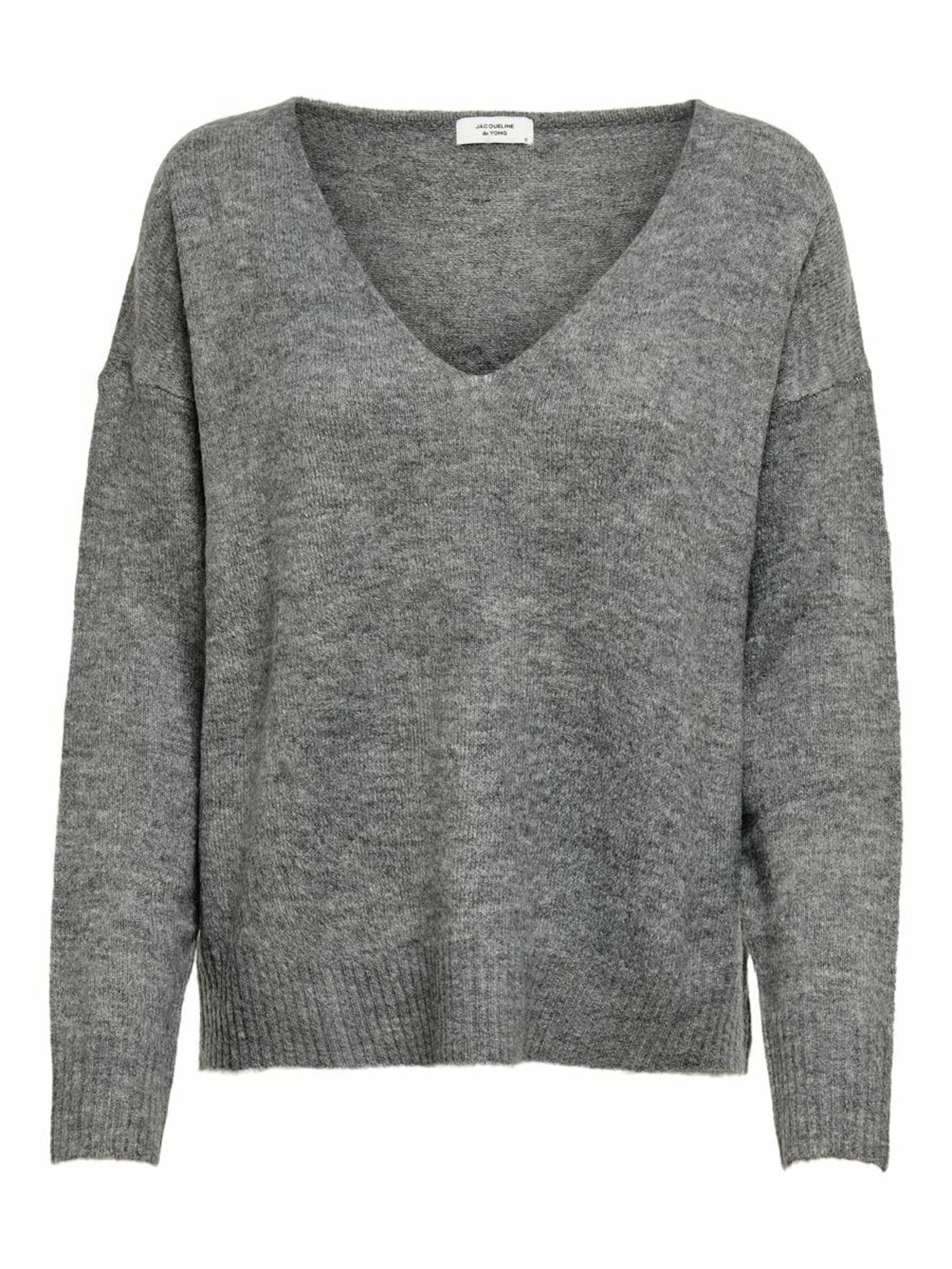 JDY Sweater 'JDYElanora' in Grey: front