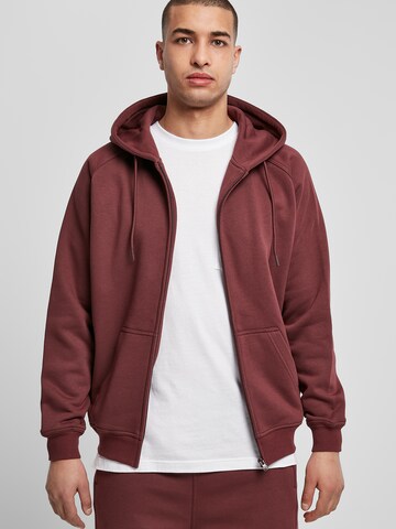 Urban Classics Zip-Up Hoodie in Red: front