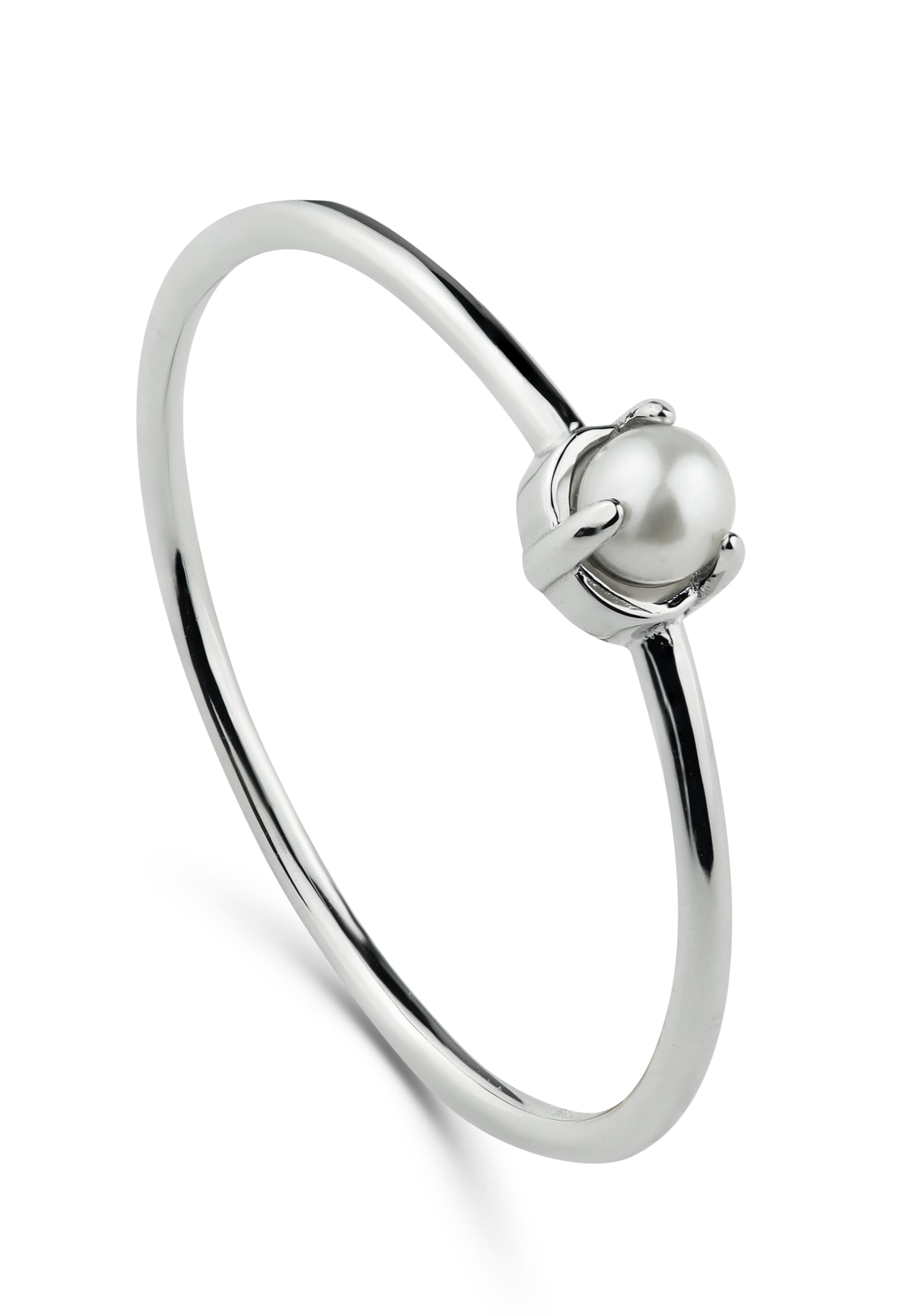 Nana Kay Ring 'Petit Pearls' in silber / weiß, Produktansicht