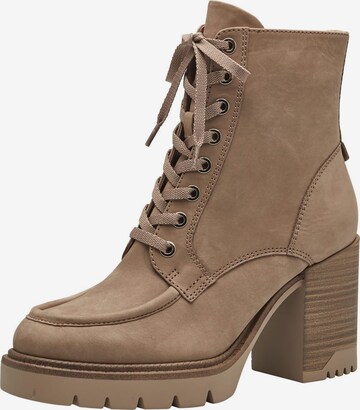 TAMARIS Lace-Up Ankle Boots in Brown: front