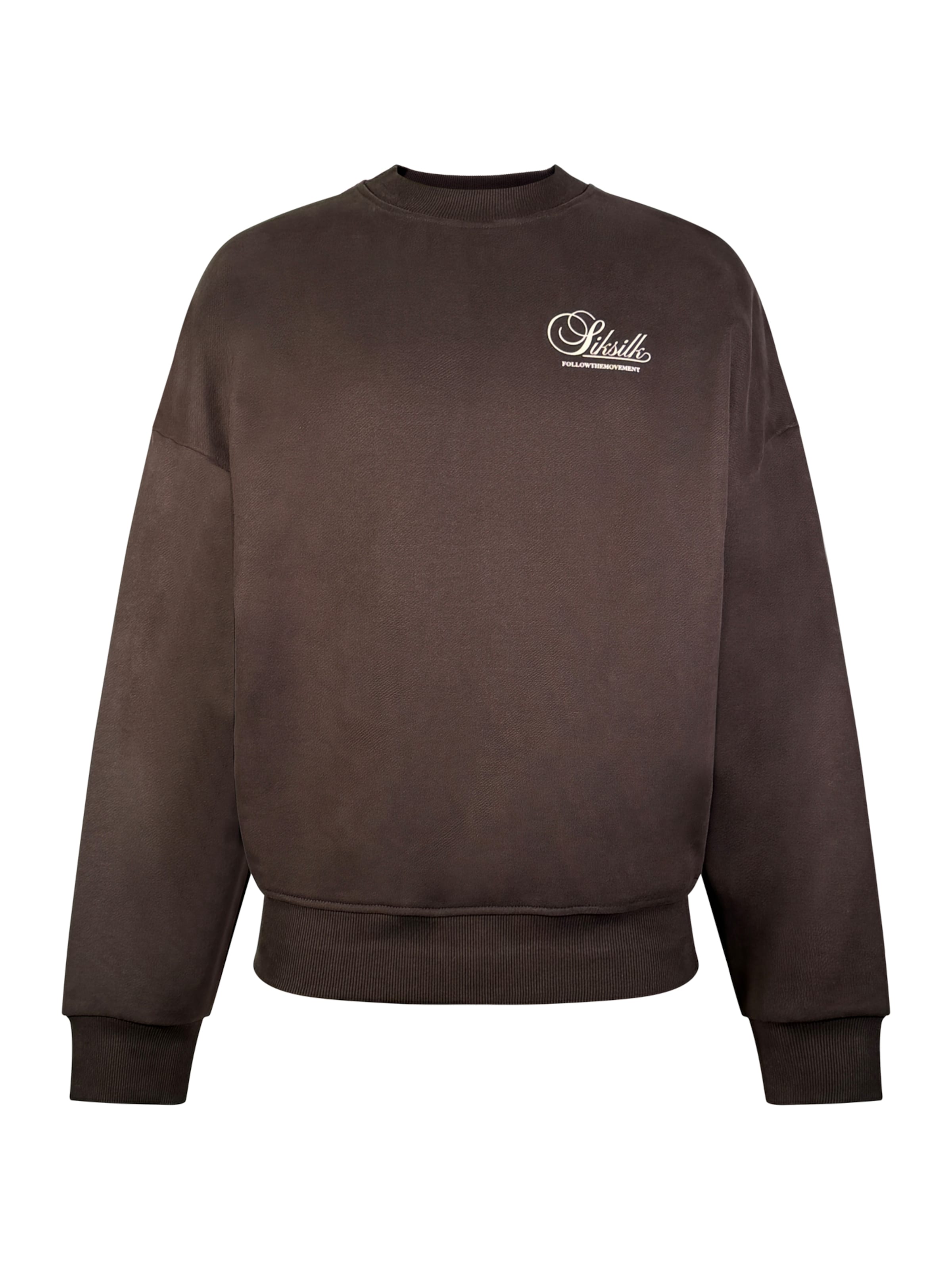 SikSilk Sweatshirt in Brown: front
