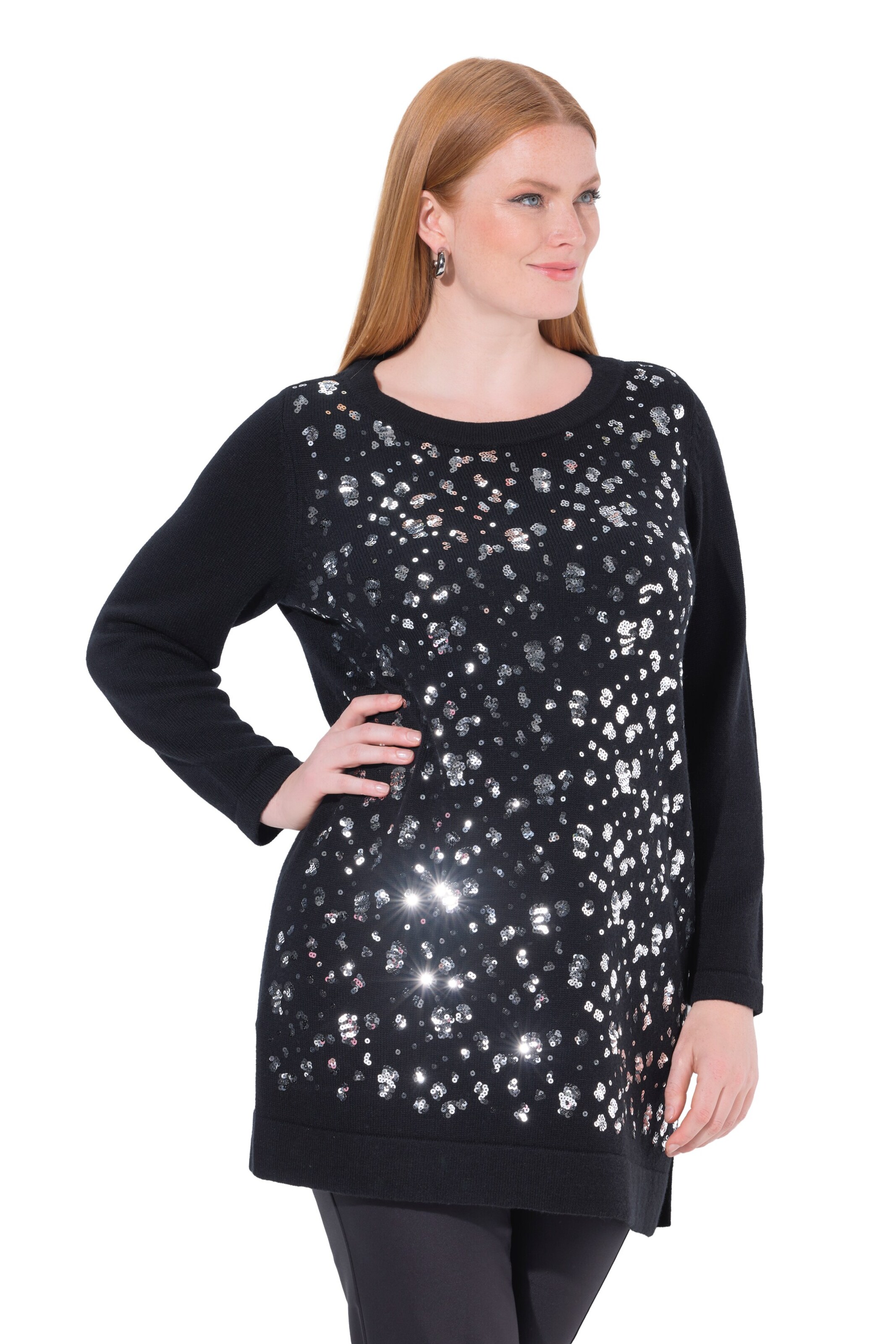 Ulla Popken Trui in Zwart: voorkant