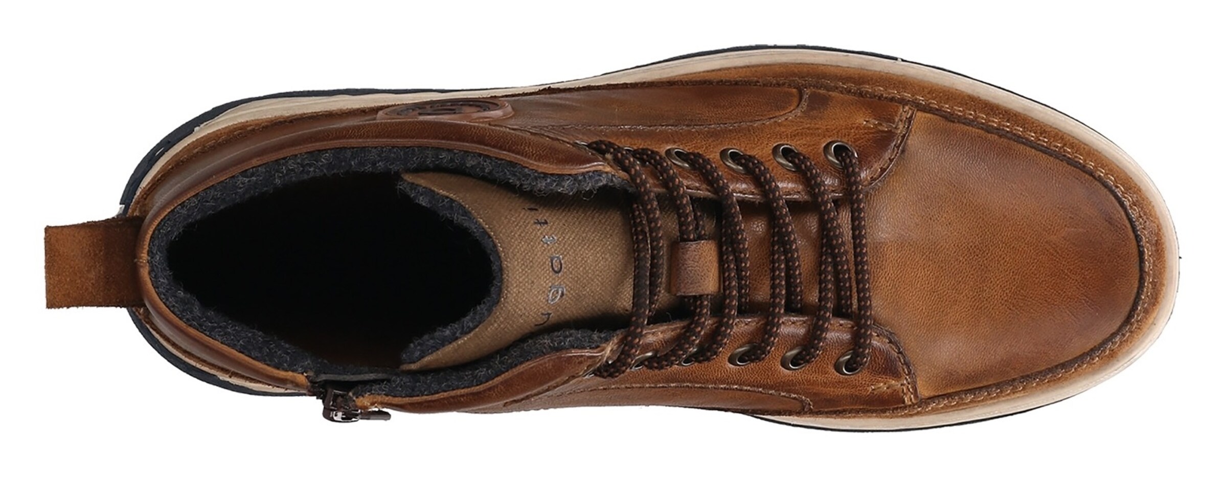 Bottes à lacets bugatti en marron