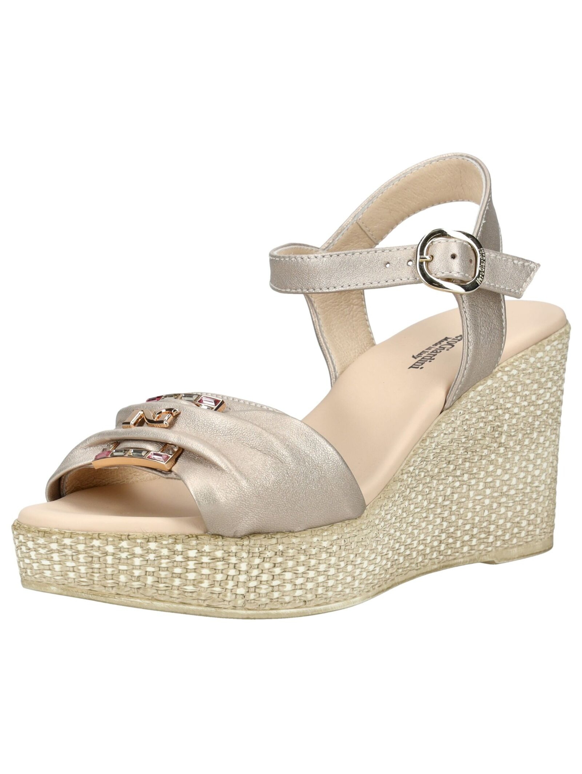 Sandales Nero Giardini en or : devant