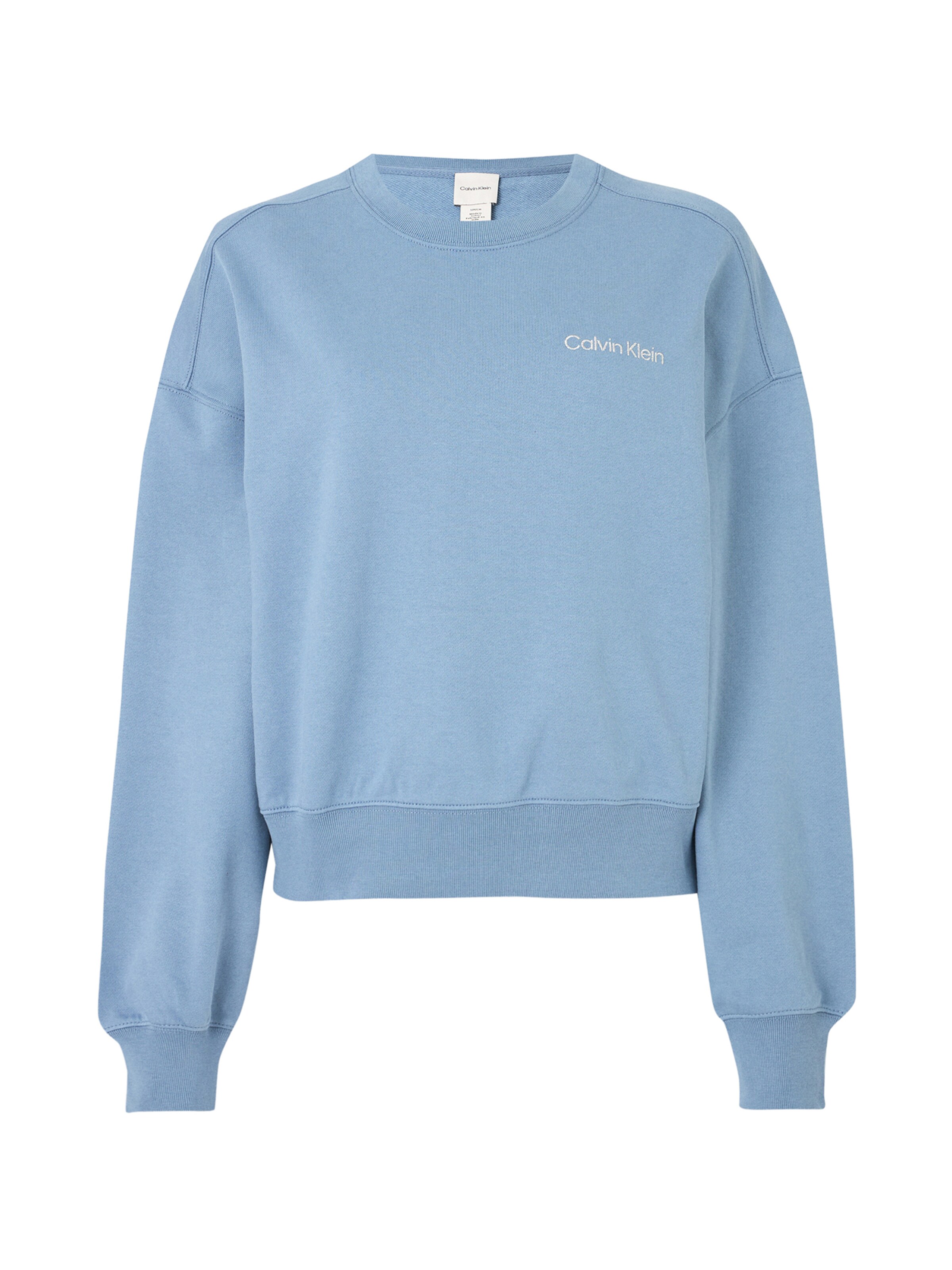 Bluză de molton de la Calvin Klein pe albastru: față