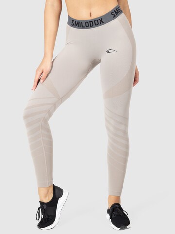 Smilodox Skinny Leggings in Beige: front