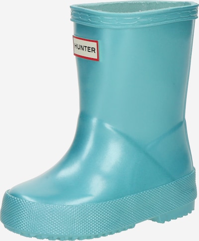 Guminiai batai iš HUNTER, spalva – šviesiai mėlyna, Prekių apžvalga