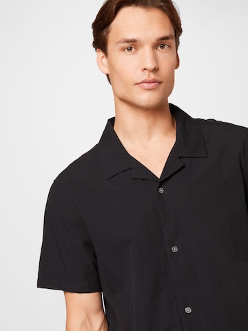 WEEKDAY Regular fit Button Up Shirt 'Charlie' in Black