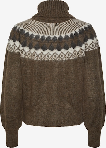 PIECES Sweter 'SAVA' w kolorze brązowy