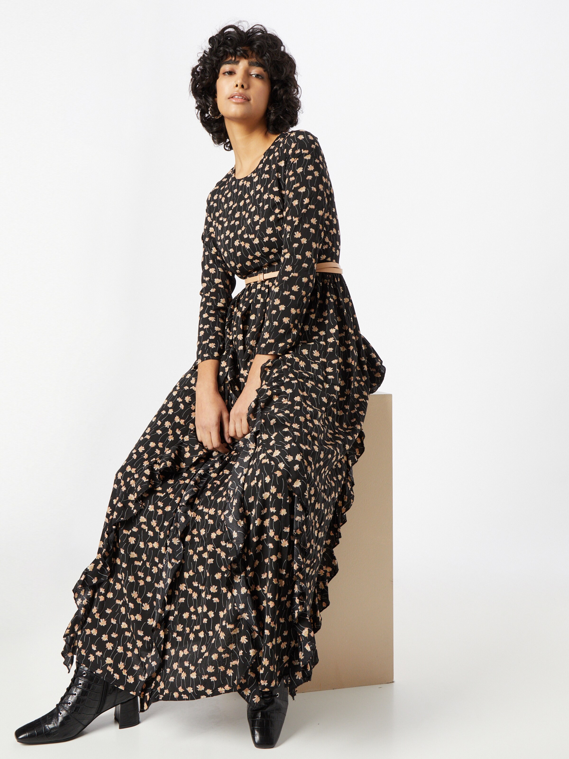 Frauen Große Größen Paisie Kleid in Schwarz - KH67393 Frauen Große Größen Paisie Kleid in Schwarz - KH67393