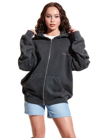 sry dad. Sweatjacke in Grau: Vorderseite