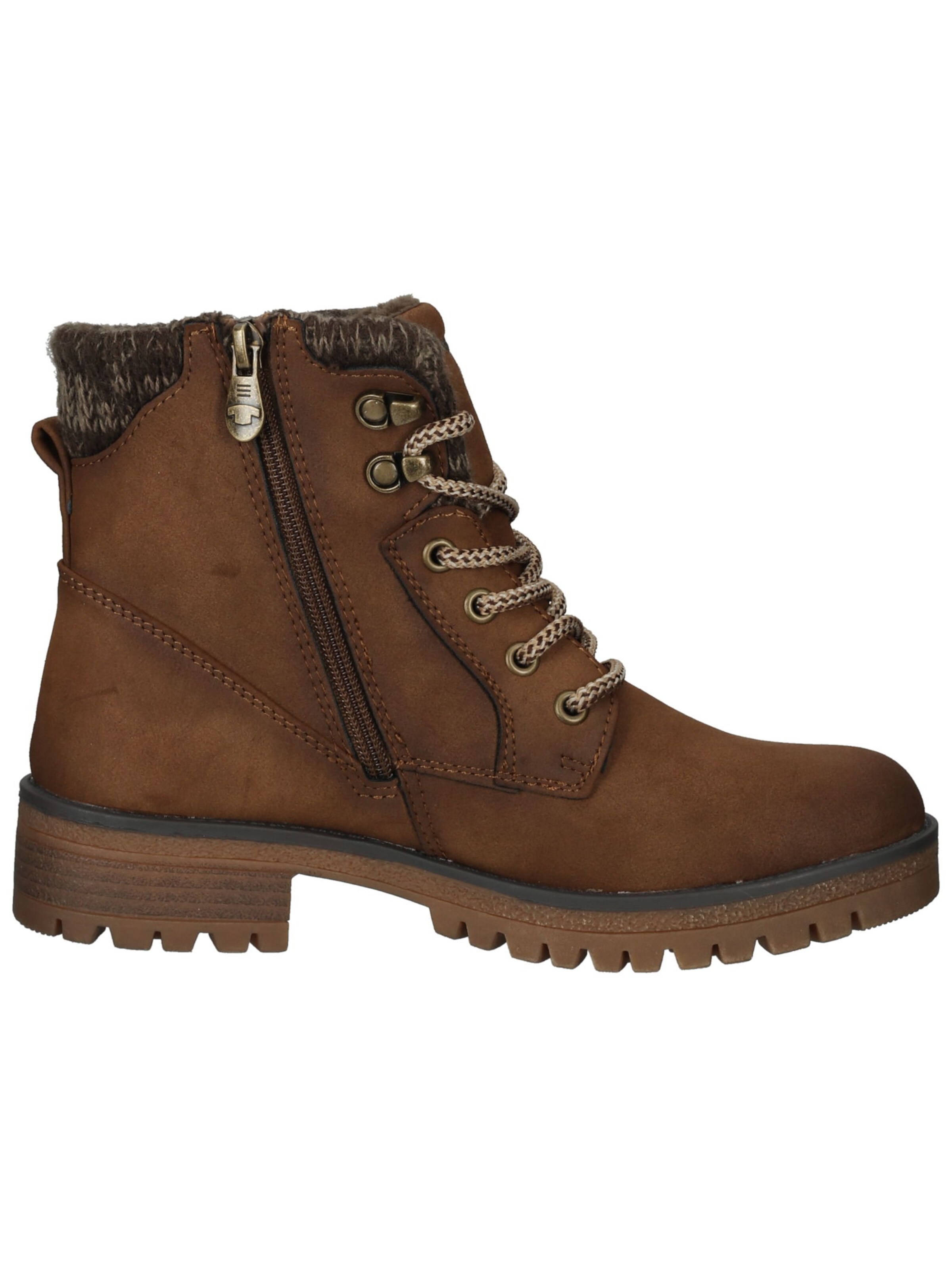 Bottines à lacets TOM TAILOR en marron