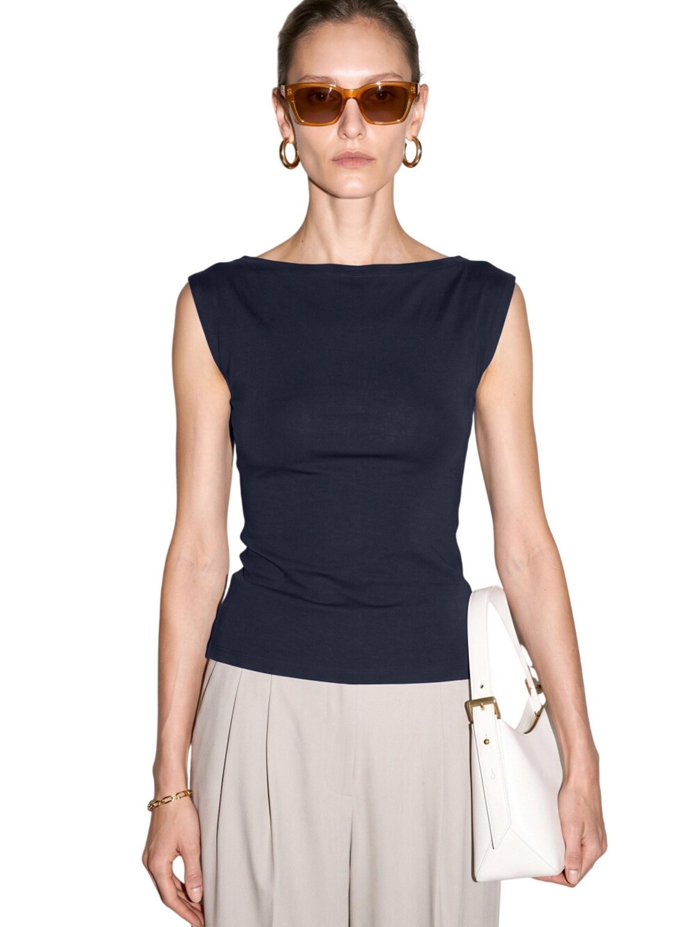 No Matter What Blouse in Blauw: voorkant