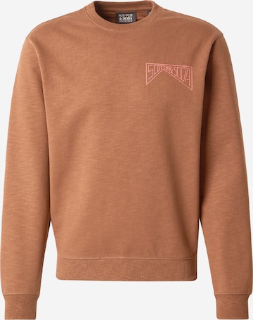 SCOTCH & SODA Μπλούζα φούτερ σε καφέ: μπροστά