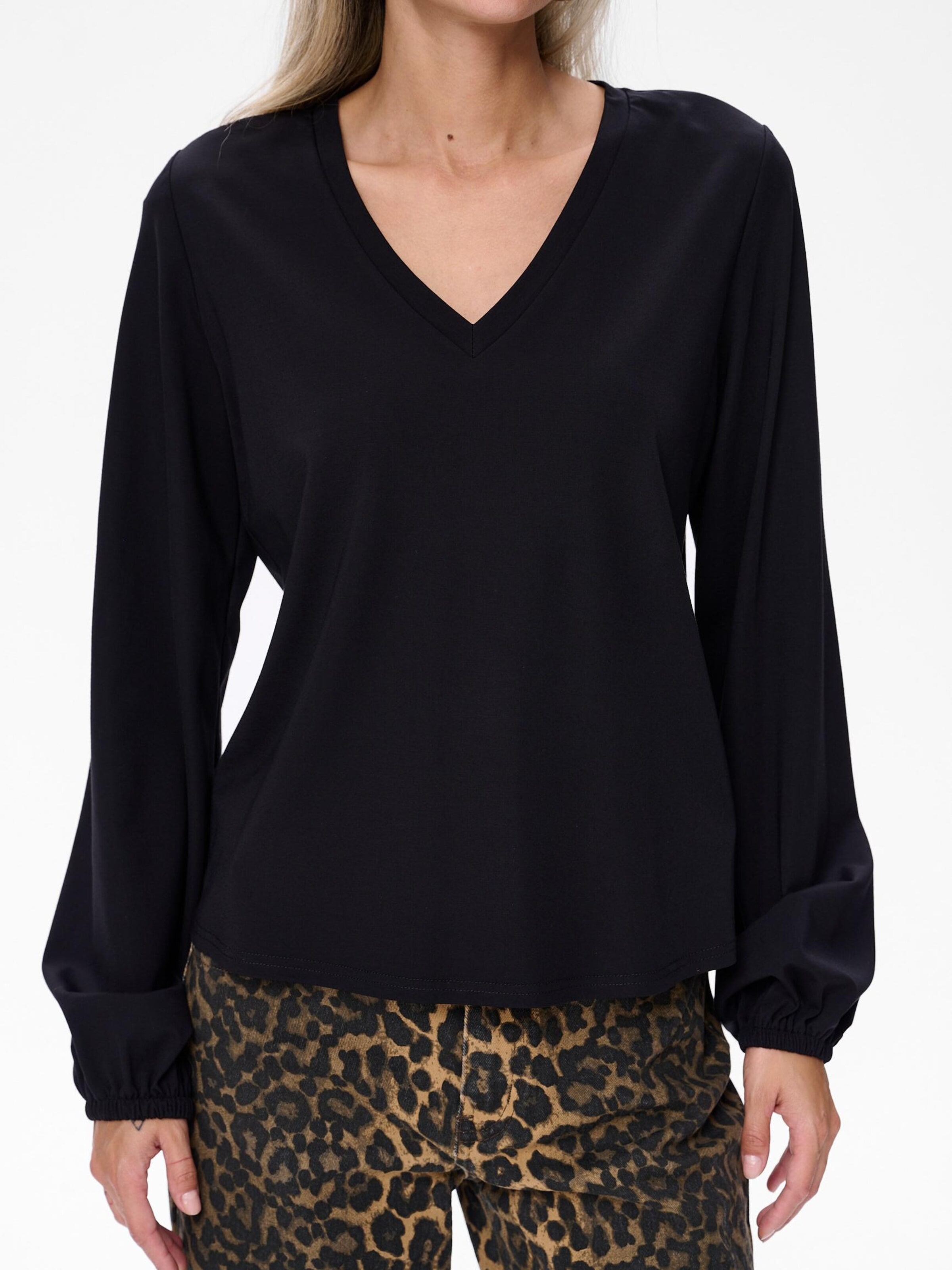 Blue Shadow Blouse in Black