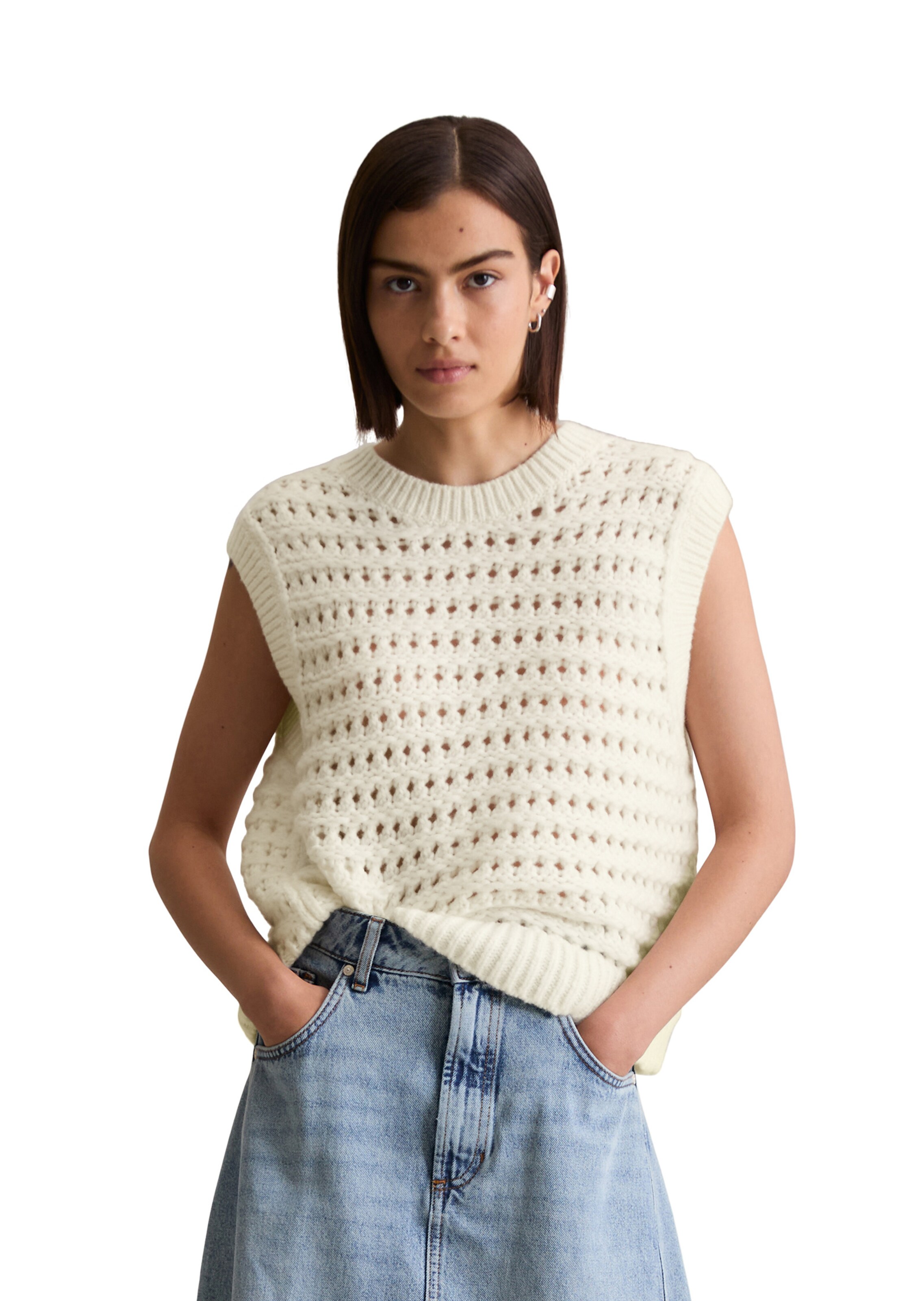 Marc O'Polo DENIM Pullover in Beige: Vorderseite