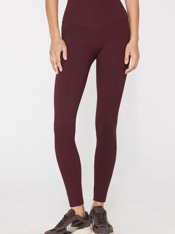 Tezenis Skinny Leggings in Red: front