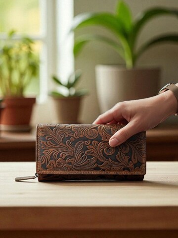 Ella Eisvogel Wallet in Brown