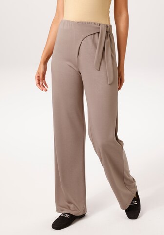 Aniston CASUAL Pajama Pants in Beige: front