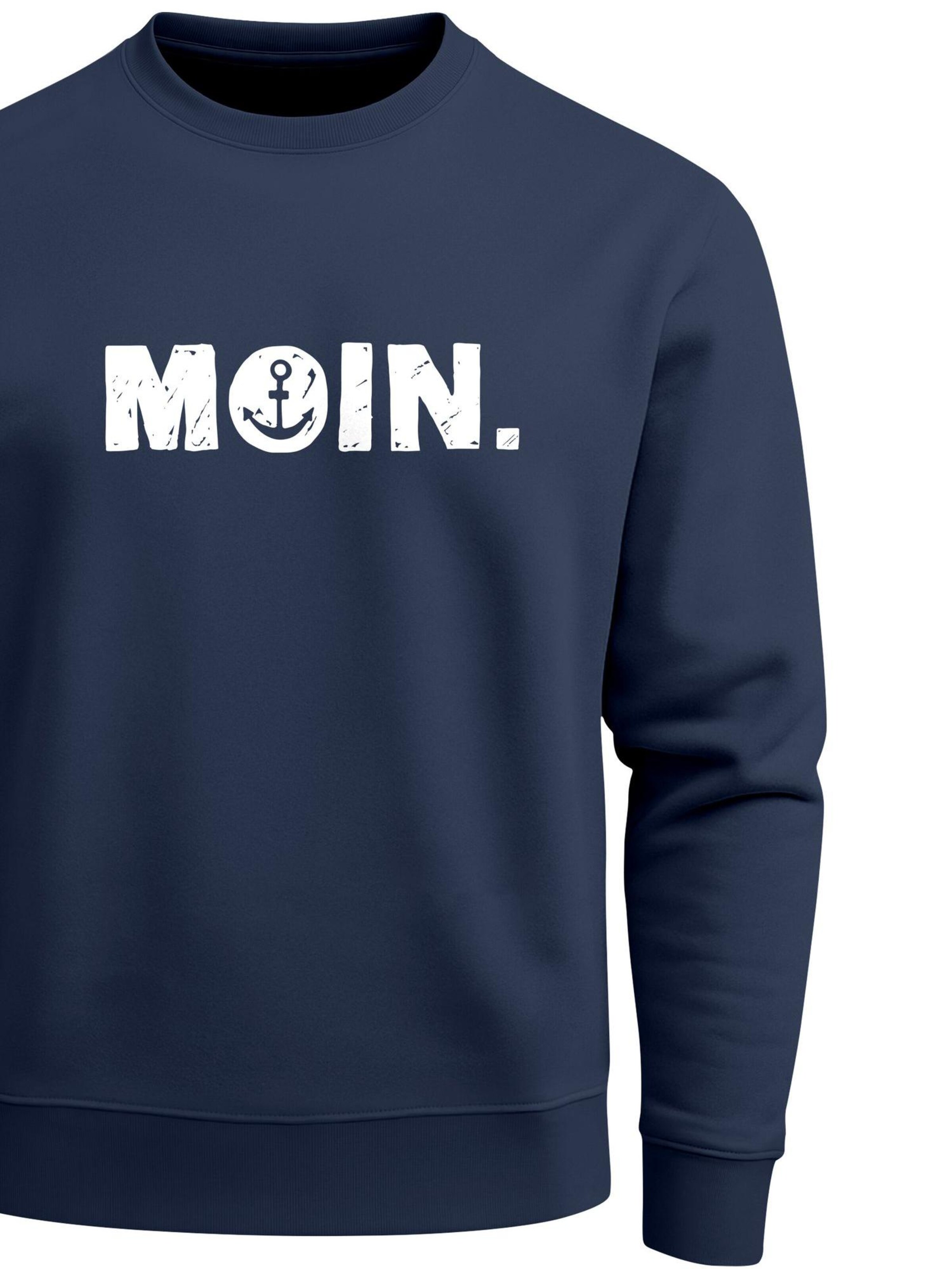 Neverless Sweatshirt 'Moin Anchor' in Blue