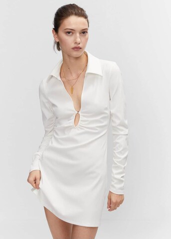 MANGO Shirt Dress 'Tecla' in White: front