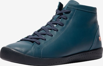 Softinos Veterlaarsjes in Blauw: voorkant