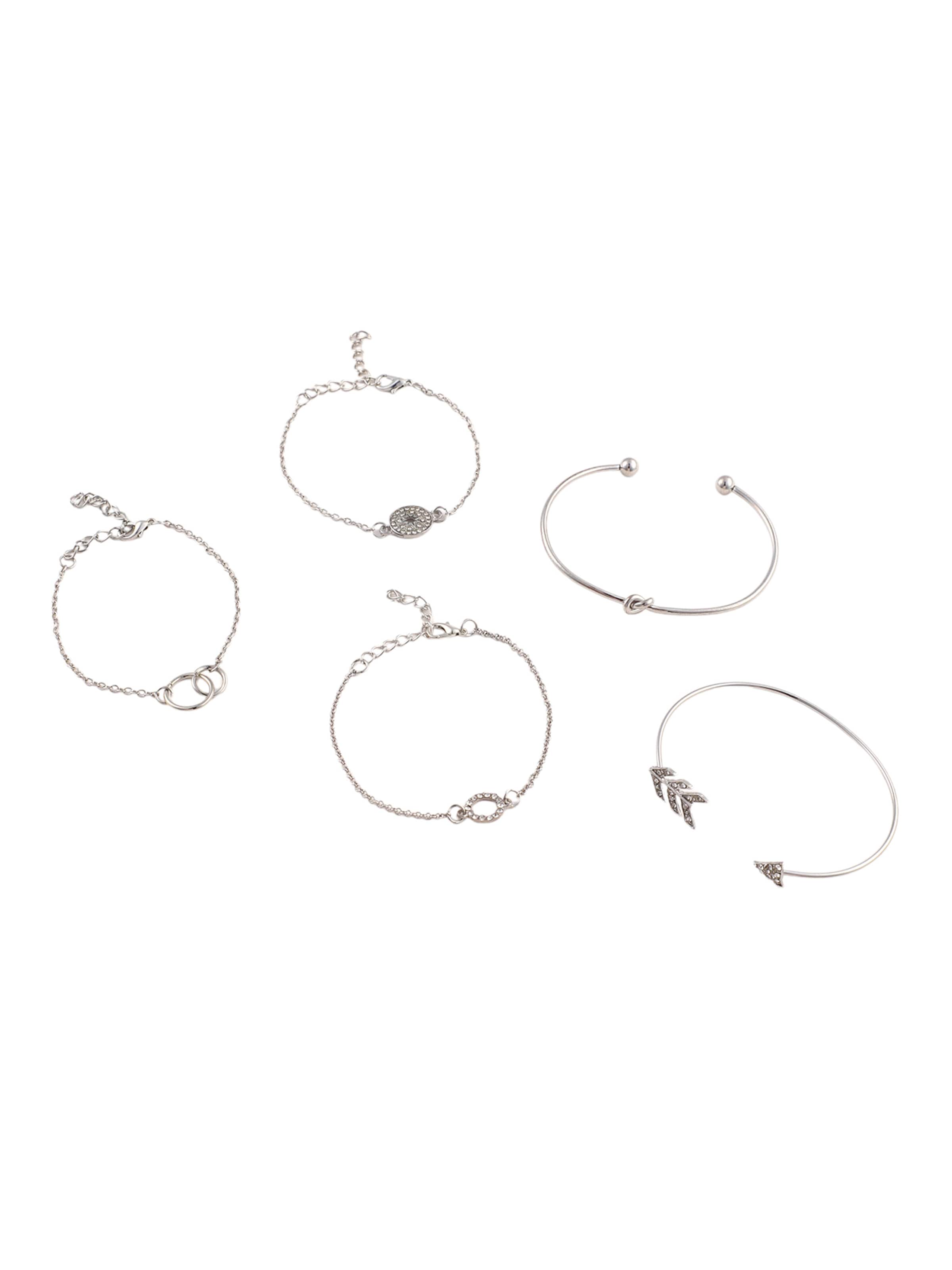 SOHI Armband 'Rosanna' in Zilver: voorkant