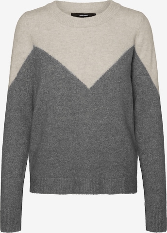 VERO MODA - Pullover 'Plaza' em cinzento: frente