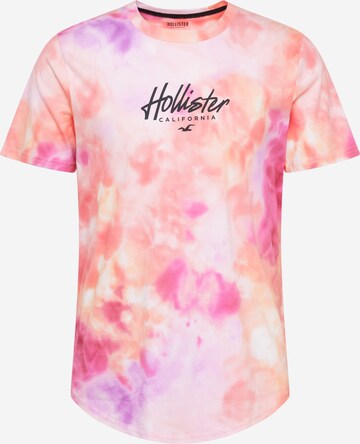 T-Shirt HOLLISTER en rose : devant