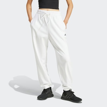 ADIDAS SPORTSWEAR Tapered Sporthose 'Essentials' in Weiß: Vorderseite