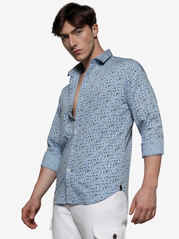 Campus Sutra Regular fit Button Up Shirt 'Ashton' in Blue