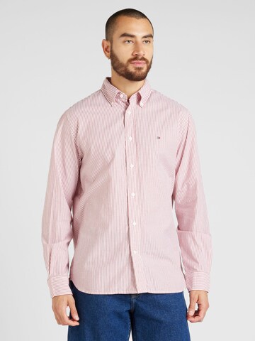 TOMMY HILFIGER Regular Fit Hemd in Rot: Vorderseite