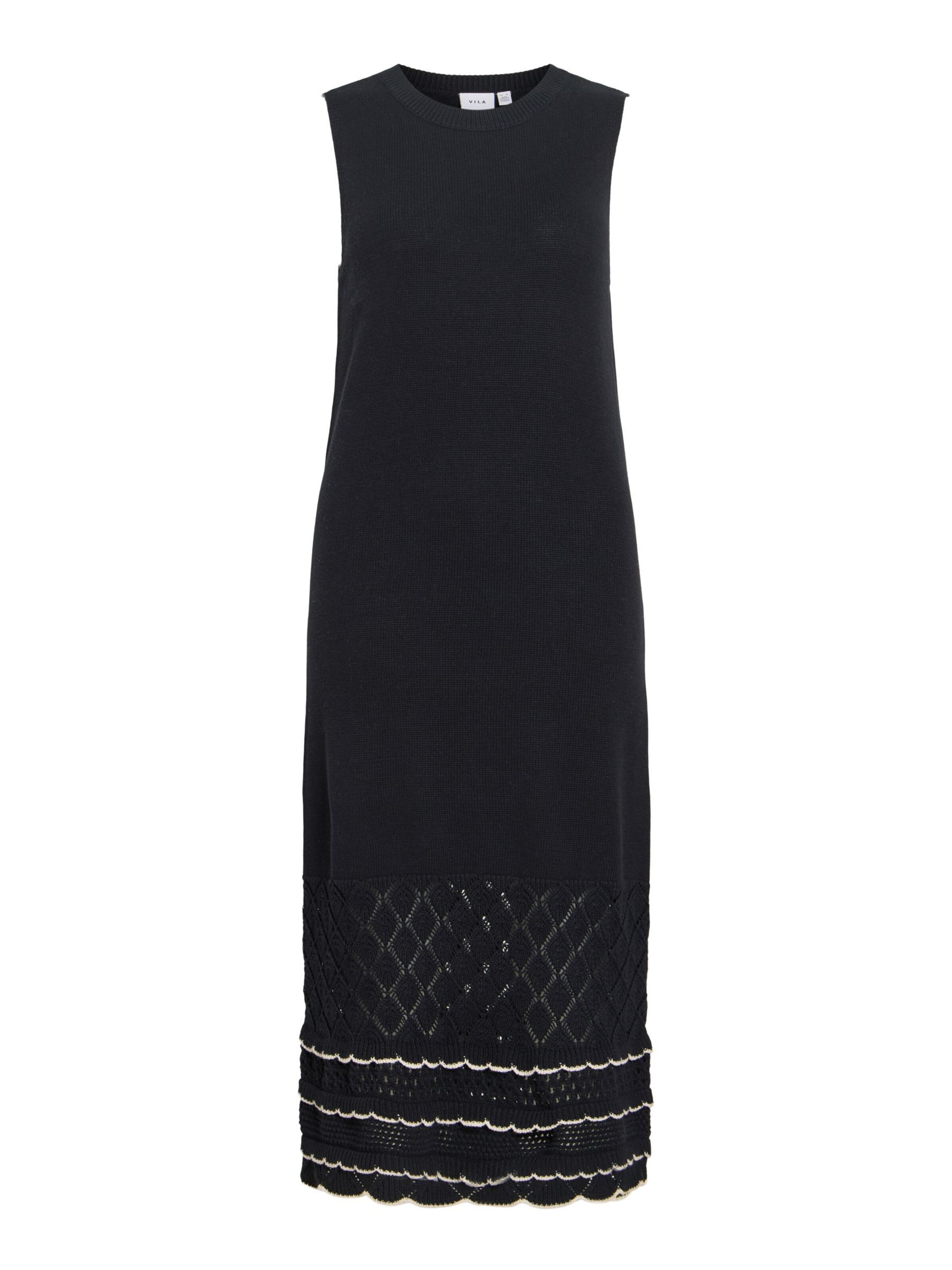 VILA Gebreide jurk 'VIZinnia' in de kleur Zwart, Productweergave