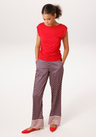 Aniston CASUAL Pajama Pants in Red
