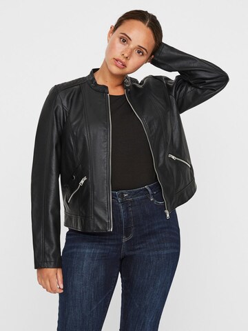 Vero Moda Curve Kurze beschichtete Jacke in Schwarz: predná strana