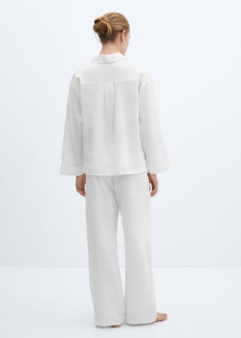 MANGO Pajama Pants 'Bois' in White