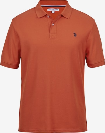 U.S. POLO ASSN. Poloshirt 'Alfred' in Braun: Vorderseite