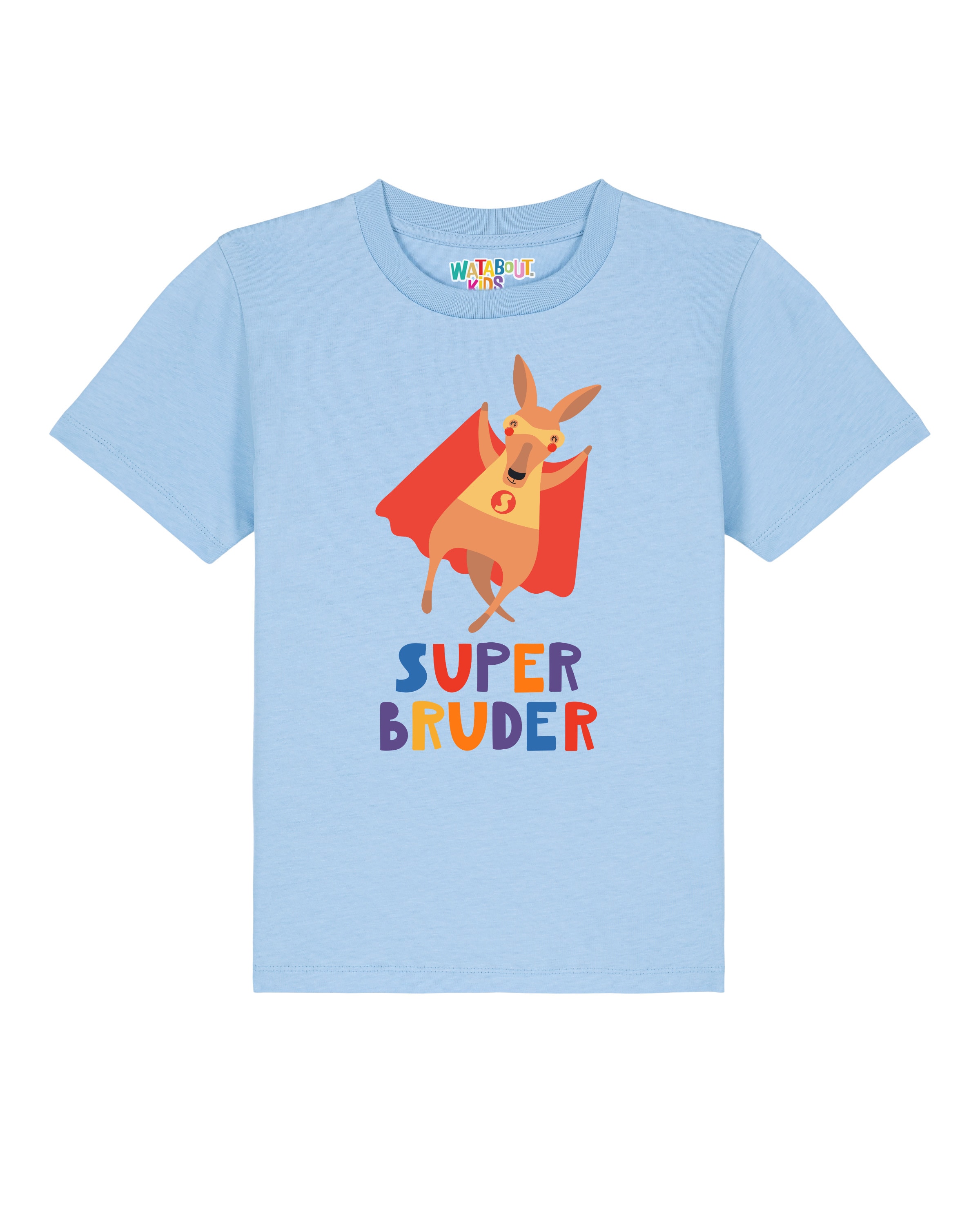 T-Shirt 'Känguru Superbruder' watabout.kids en bleu : devant