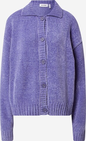WEEKDAY Knit Cardigan in Purple: front