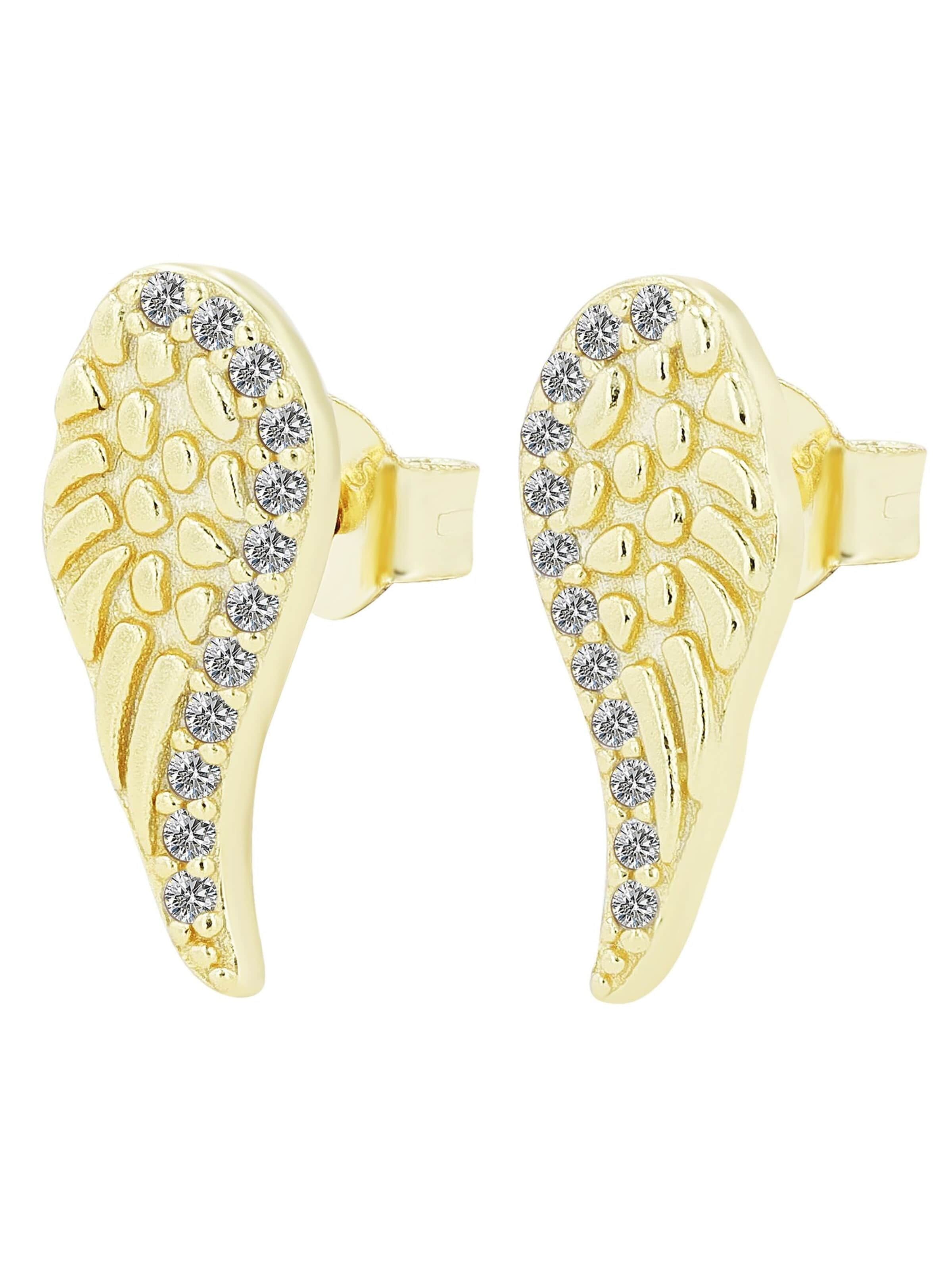 Akzent Earrings '"Gela" aus 925 Sterlingsilber, rhodiniert, langlebig' in Gold