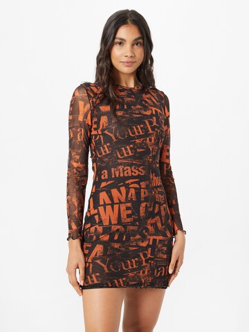 NEON & NYLON Dress 'TATTOO' in Black: front