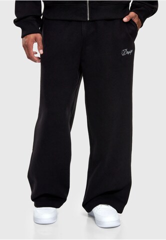 regular Pantaloni di Dropsize in nero: frontale
