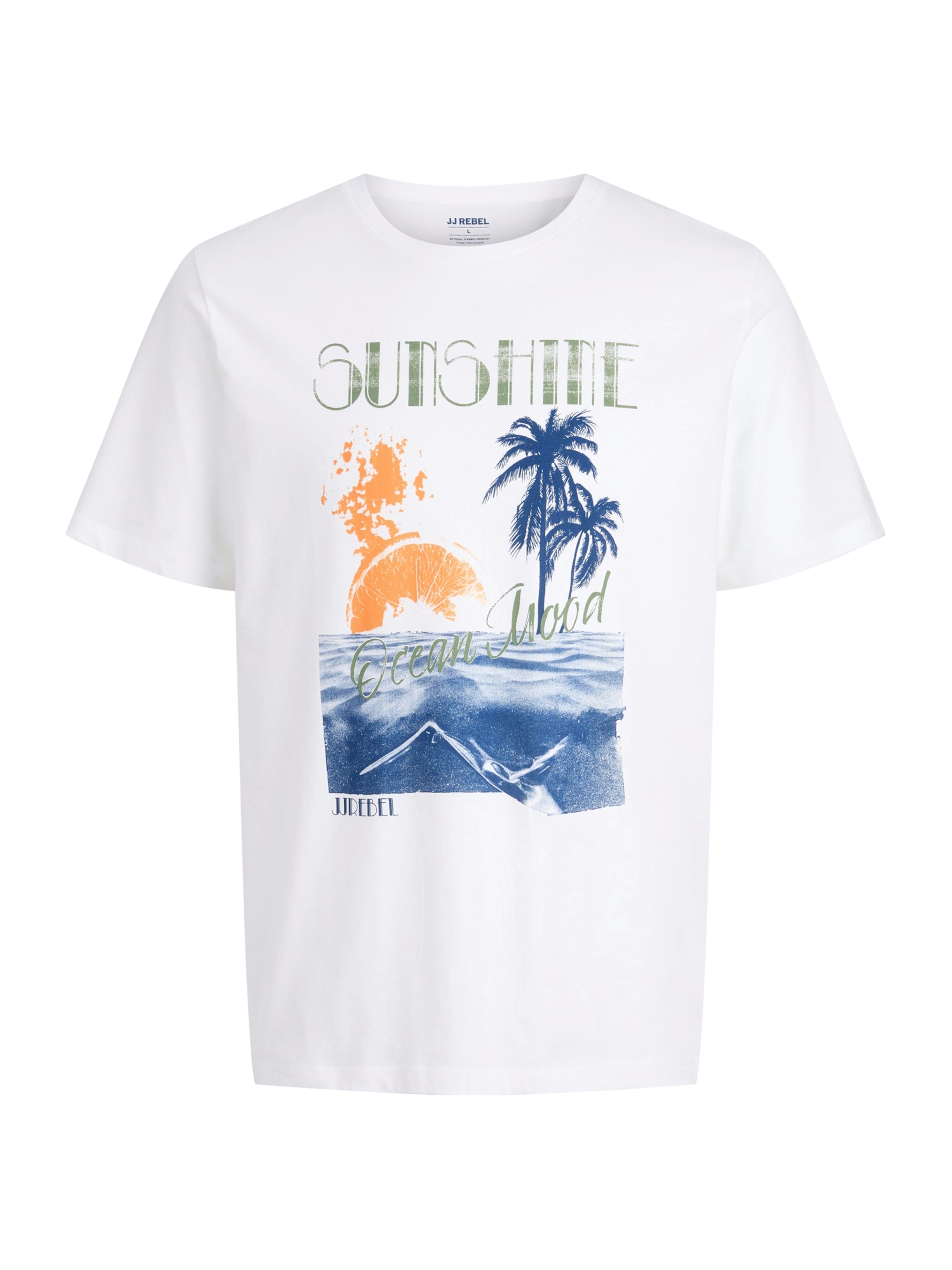 JJ Rebel Tričko 'JREBMASON' - Biela: predná strana