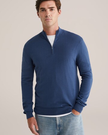Pull-over WE Fashion en bleu : devant