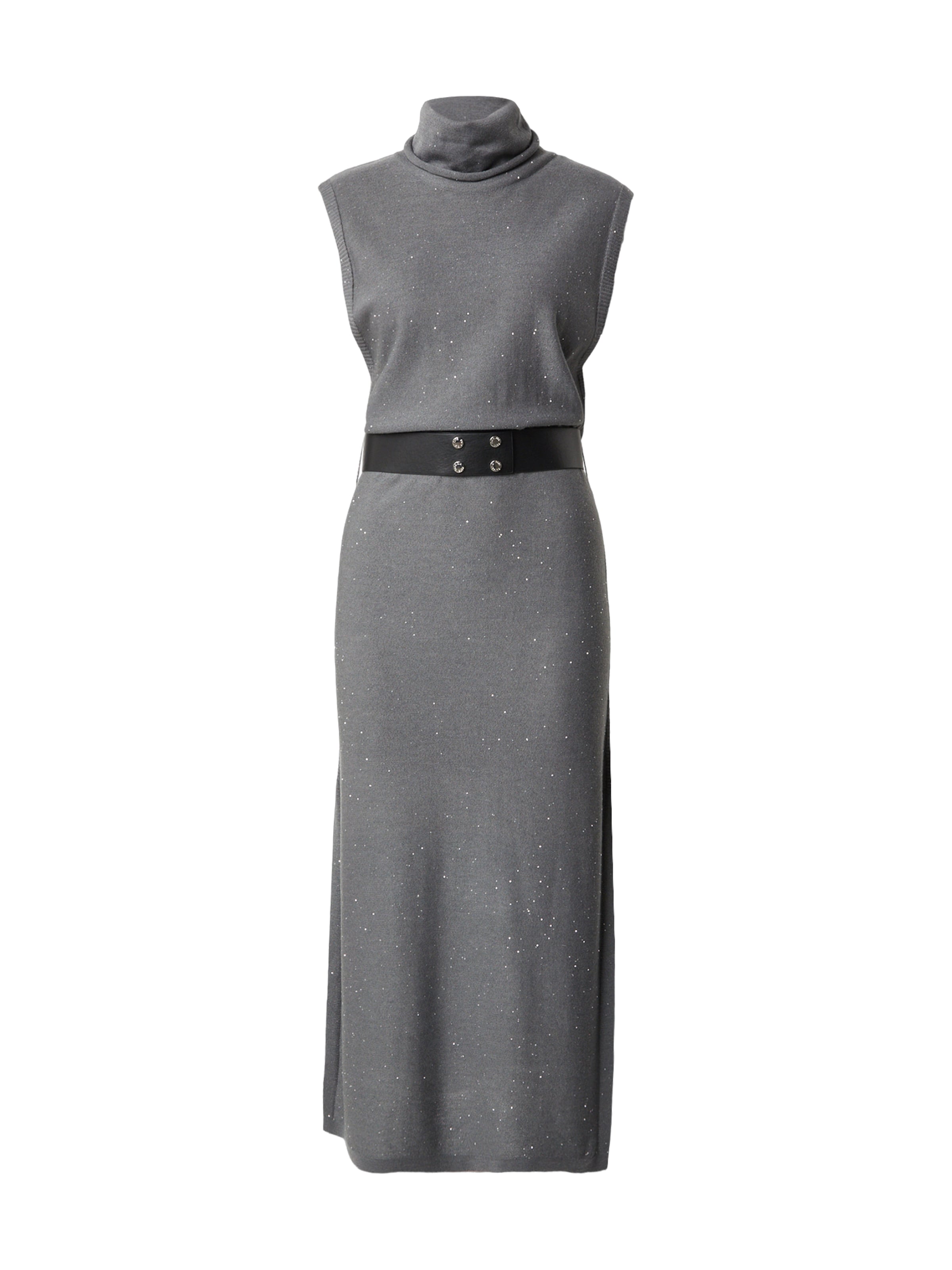 PATRIZIA PEPE - Vestido de punto 'ABITO' en gris: frente
