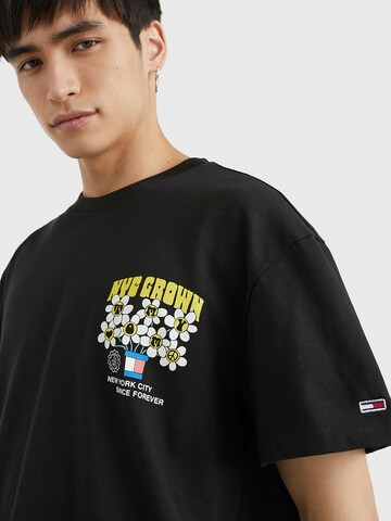 Tommy Jeans T-Shirt 'Homegrown Daisy' in Schwarz