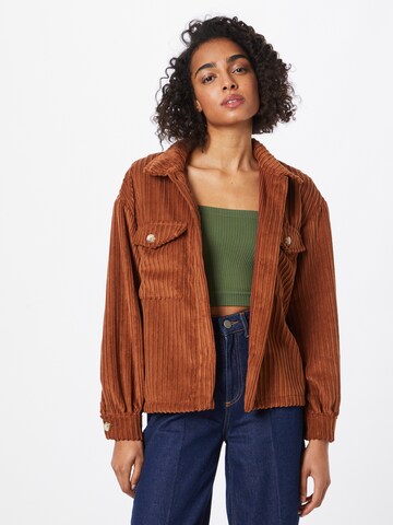 VILA Between-Season Jacket 'Lock' in Brown: front